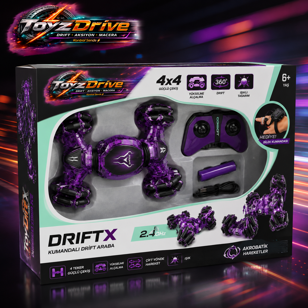 ToyzDrive DriftX™ Kumandalı Drift Araba